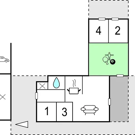 Four-bedroom Holiday In Albak 펜션 *